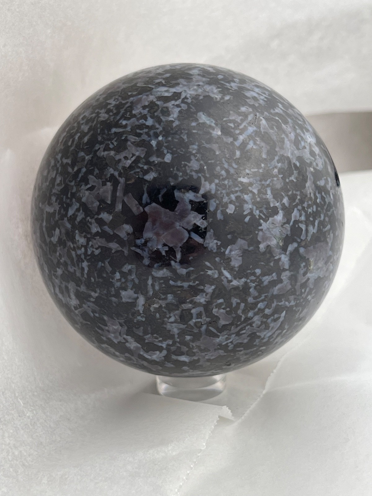 67mm 519g Indigo Gabbro Sphere Mystic Merlinite Sphere CHRISTMAS GIFT