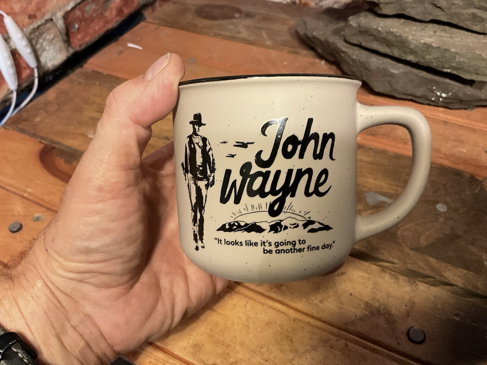 8oz Ceramic John Wayne „Going to Another Fine Day“ Coffee Mug…Ships Free!