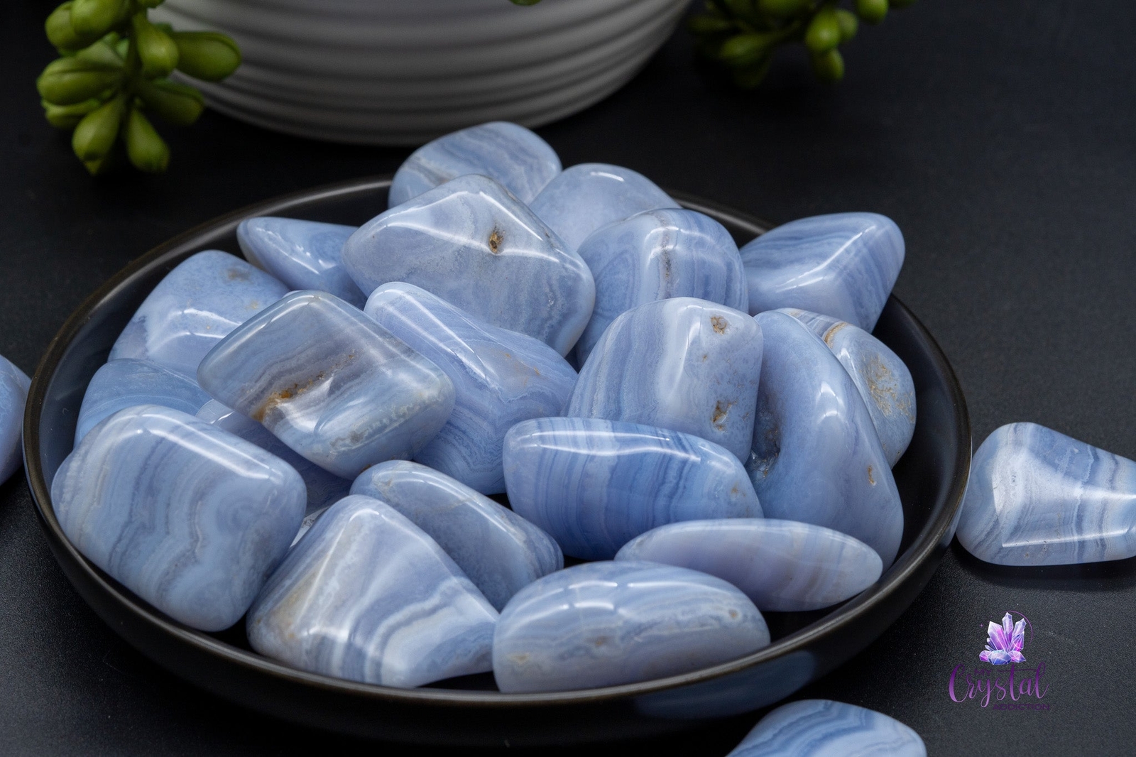 Banded Blue Lace Agate Tumbles