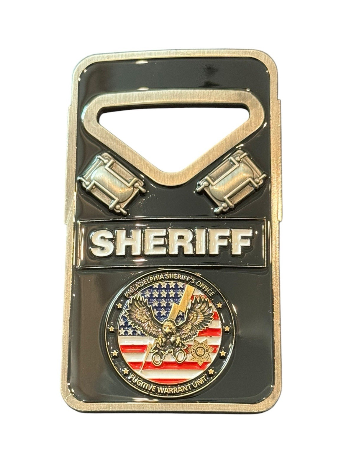 PA Sheriff’s Office Fugitive Warrant Unit SWAT Shield Challenge Coin 3.5” Philly