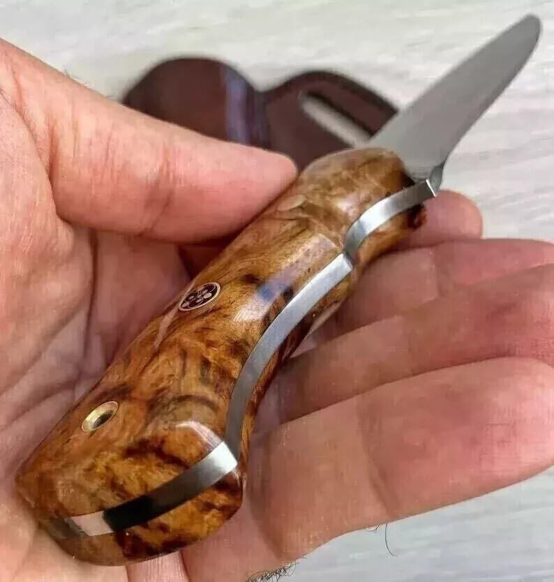 Custom handmade Hunting Knife D2 Steel 1075 and Bush craft Knife with sheath