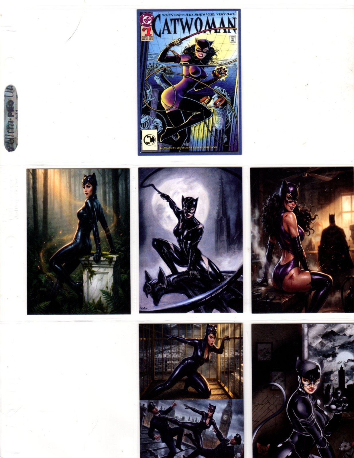 CATWOMAN CUSTOM NOVELTY TRADING CARD 6 CARDS SET