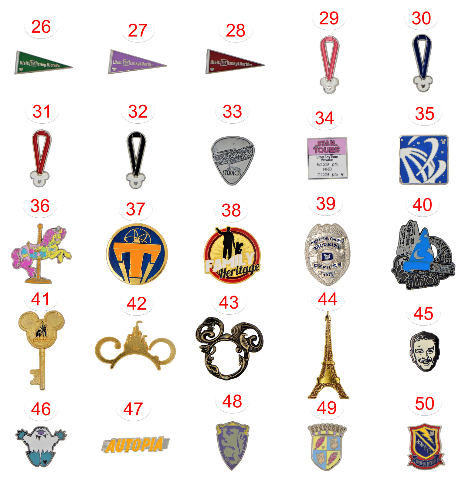 Individual Pin Walt Disney World Parks Theme Specific Trading Pins ~ Brand New