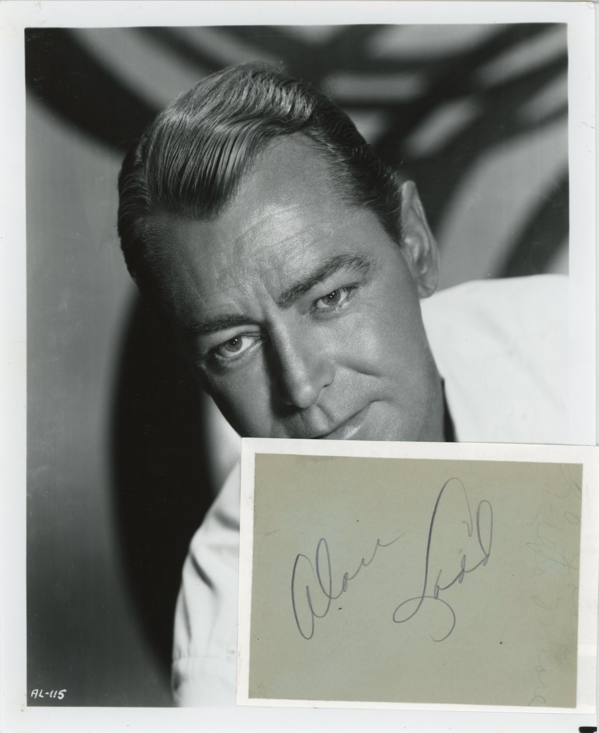 Alan Ladd-Vintage Signed Album Page w/ Photo