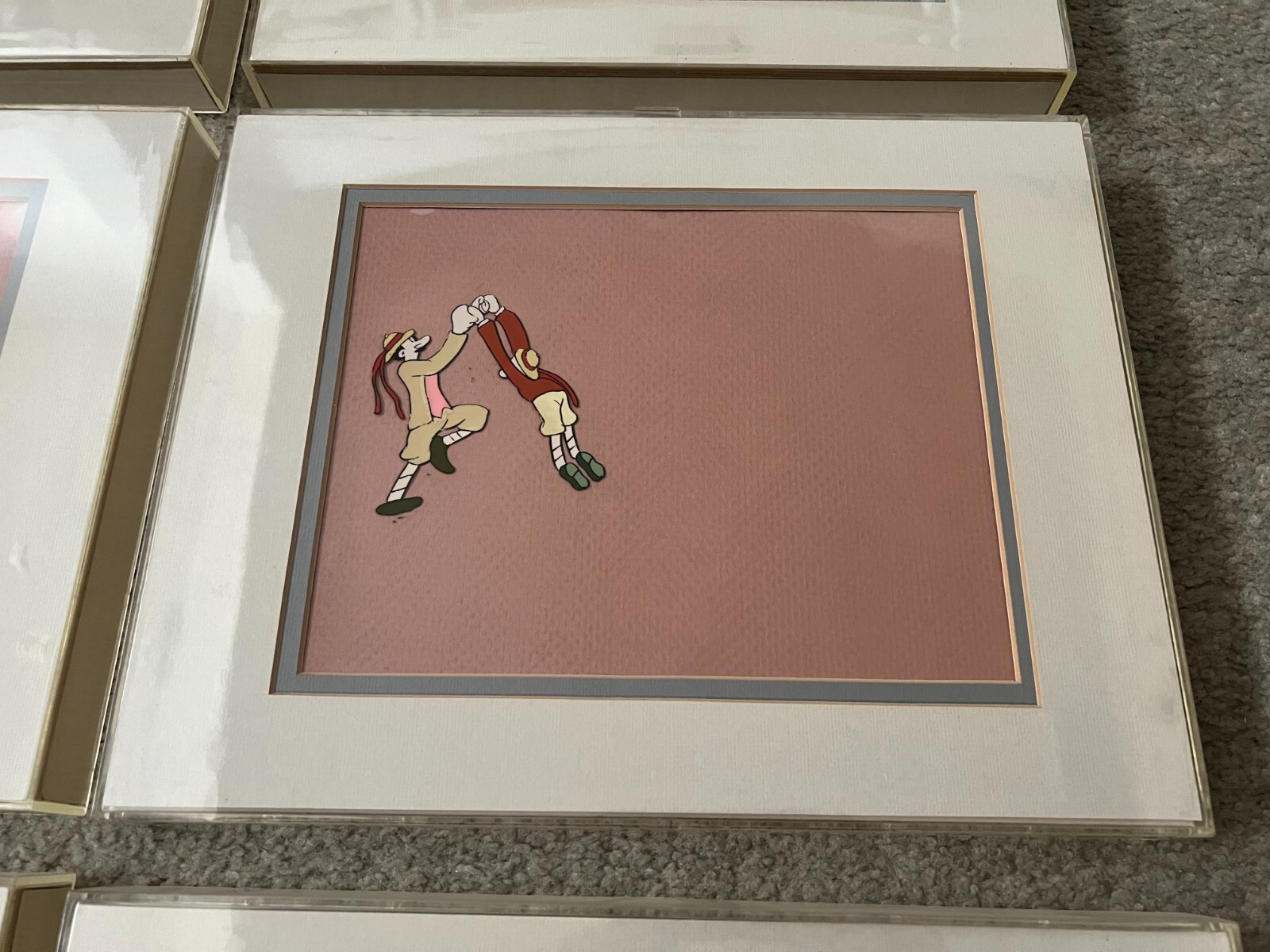 Lot of 8 Vintage Production Mutt and Jeff Animation Cels – Extremely Rare