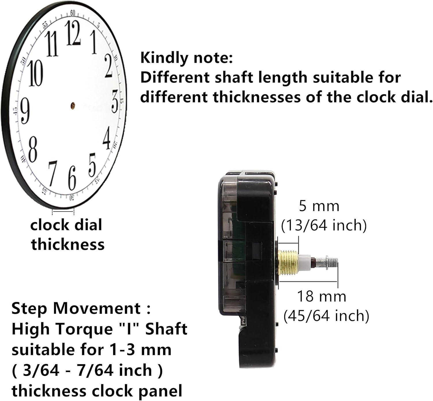 Versatile DIY Clock Movement Replacement Parts – Quartz Mechanism Included