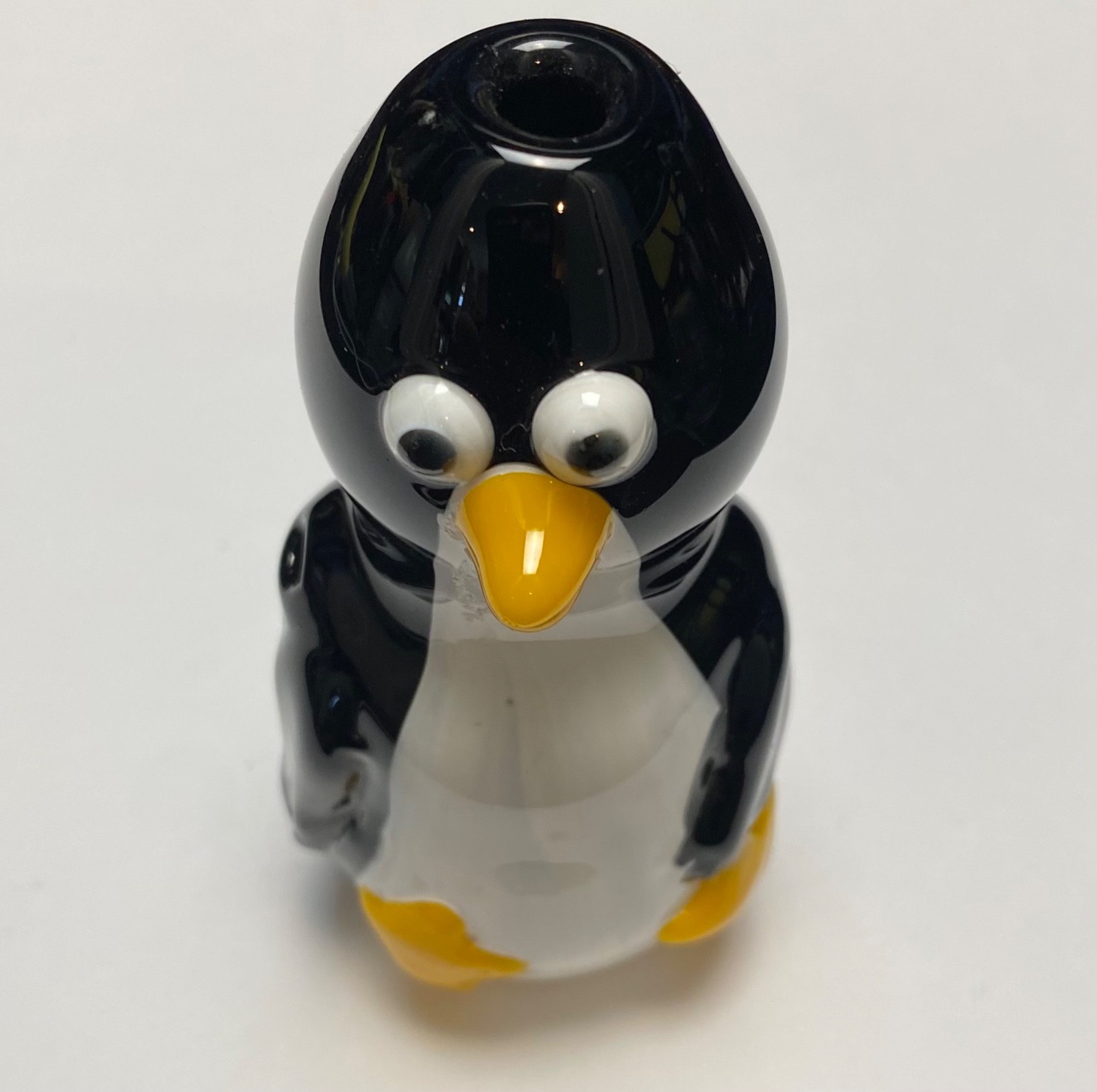Hand-Blown Glass Penguin Pipe