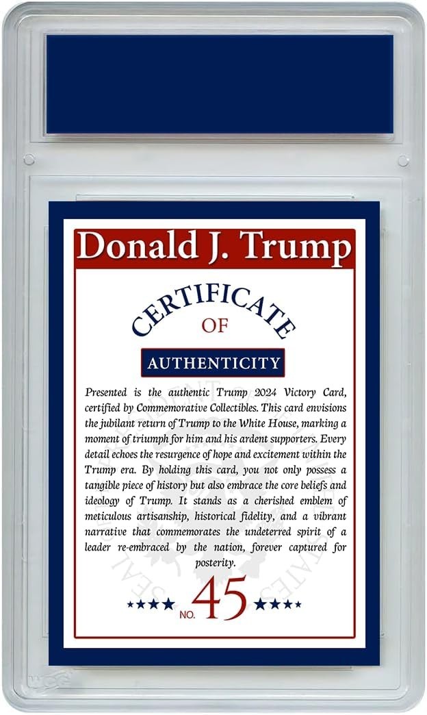 5 Pack Donald Trump Collector’s Trading Card – Gem Mint 10 Rated – Iconic 2025