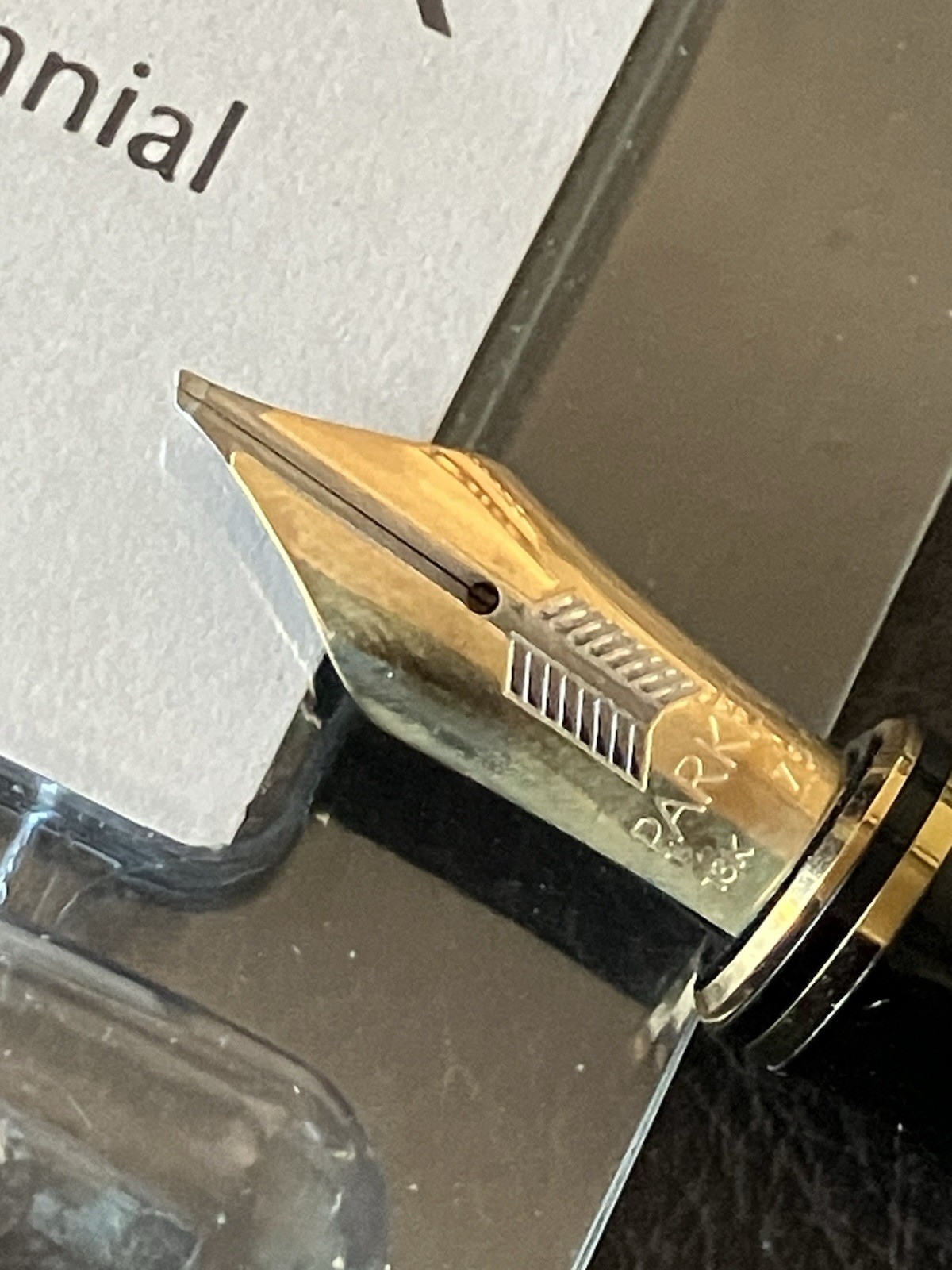 Parker Duofold Centennial Nib Unit MEDIUM OBLIQUE ITALIC #78 Arrow Style