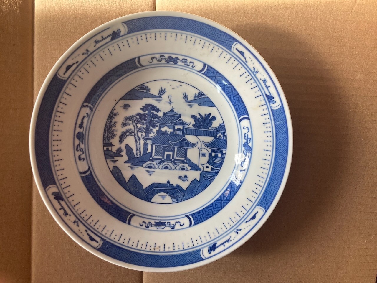 Jingdezhen China Canton Style Bowl Blue and White
