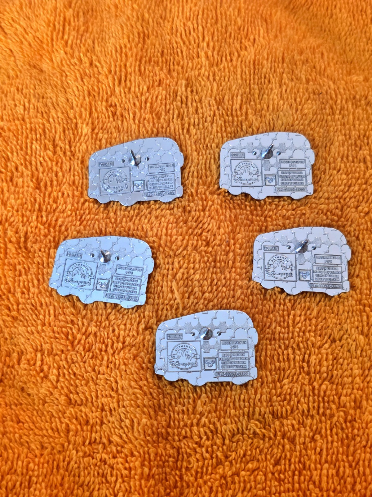 FULL SET OF 5 – Disney Hidden Mickey Buses Pin Walt Disney World 2026 NEW Wave A