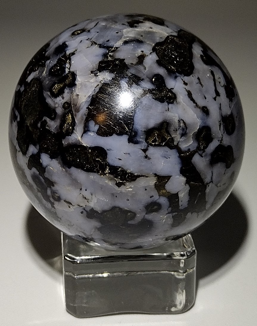 Indigo Gabbro Sphere 49.7mm Mystic Merlinite Crystal Ball Polished Stone