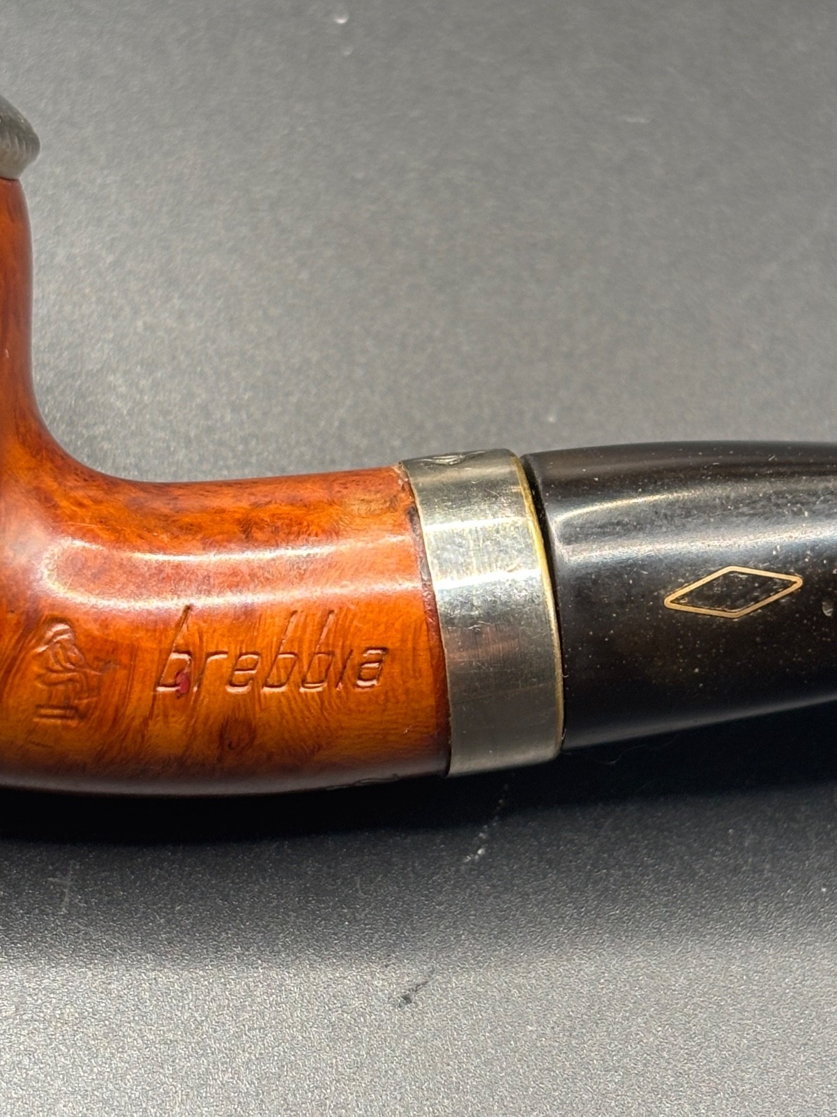 STUNNING!!! Brebbia Golden-Extra 602 Smooth Bent Tomato 6mm Italian Estate Pipe