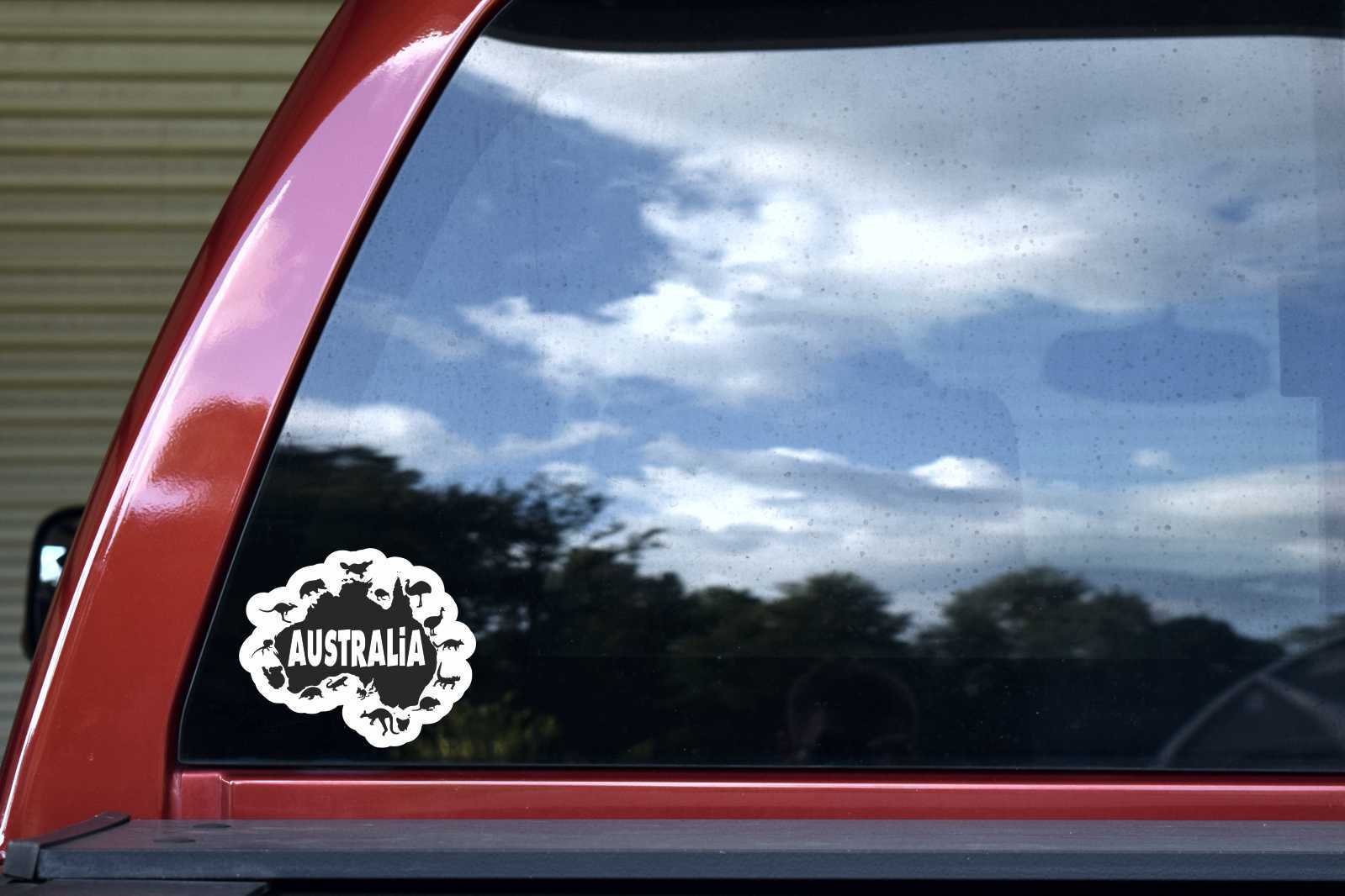 5in x 4.25in Australia Wildlife Vinyl Sticker