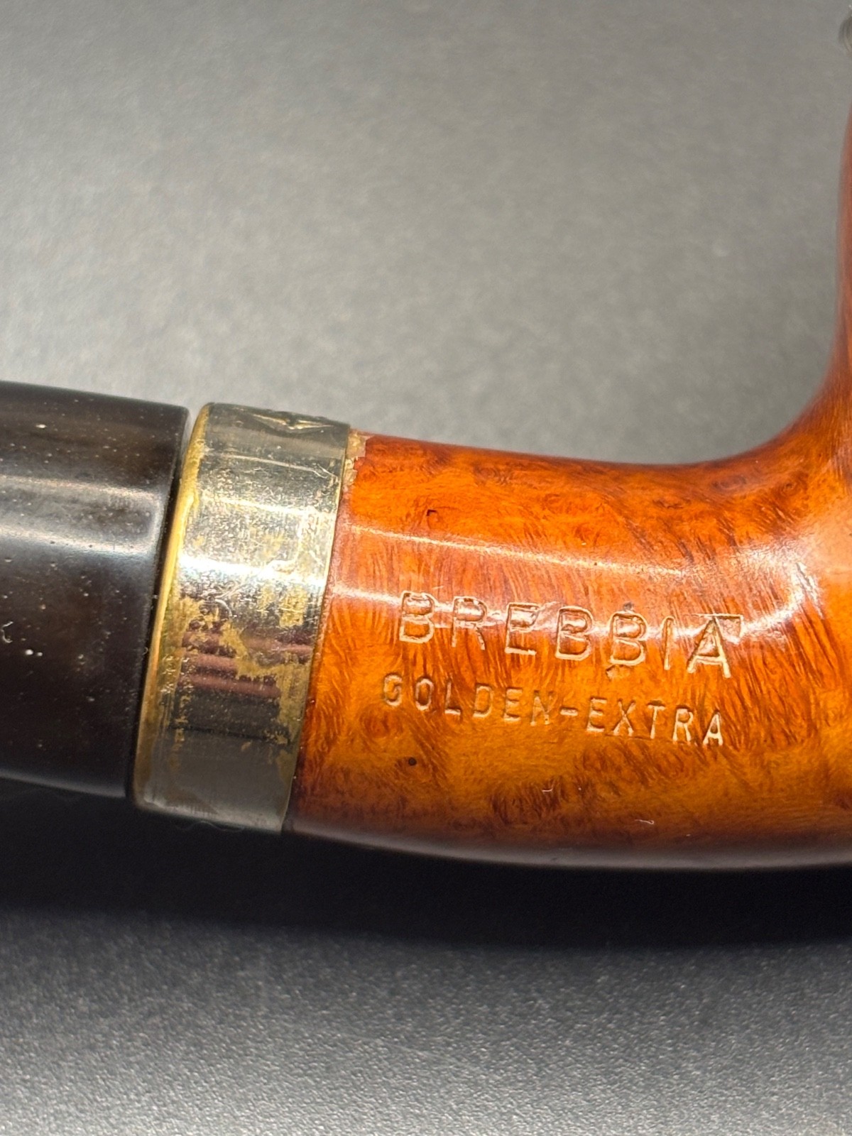 STUNNING!!! Brebbia Golden-Extra 602 Smooth Bent Tomato 6mm Italian Estate Pipe