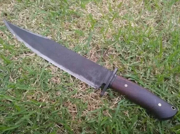 Custom Handmade Carbon Steel Hunting Survival Bowie Knife Camping Knife W/Sheath