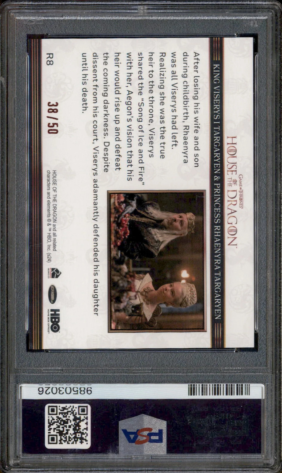 2024 House of the Dragon Relationships Red Viserys Rhaenyra /50 PSA 10