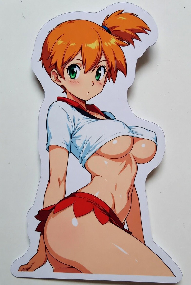Anime Waifu Sticker Misty Pokemon Explicit Weatherproof 3″ 6″ Car Decal