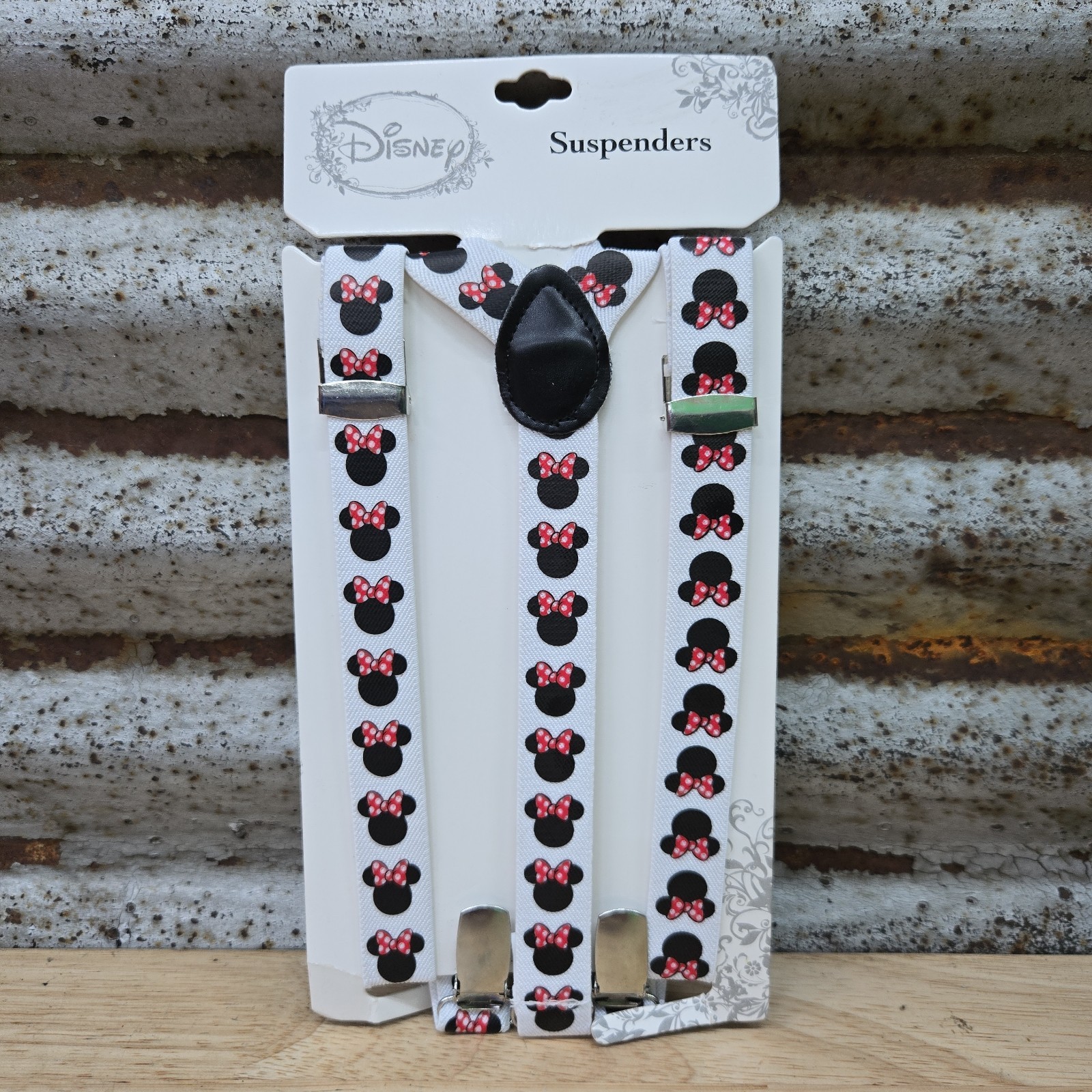 Disney 2014 Juniors Minnie Mouse Suspenders Adjustable Clip Type 78749 ABG