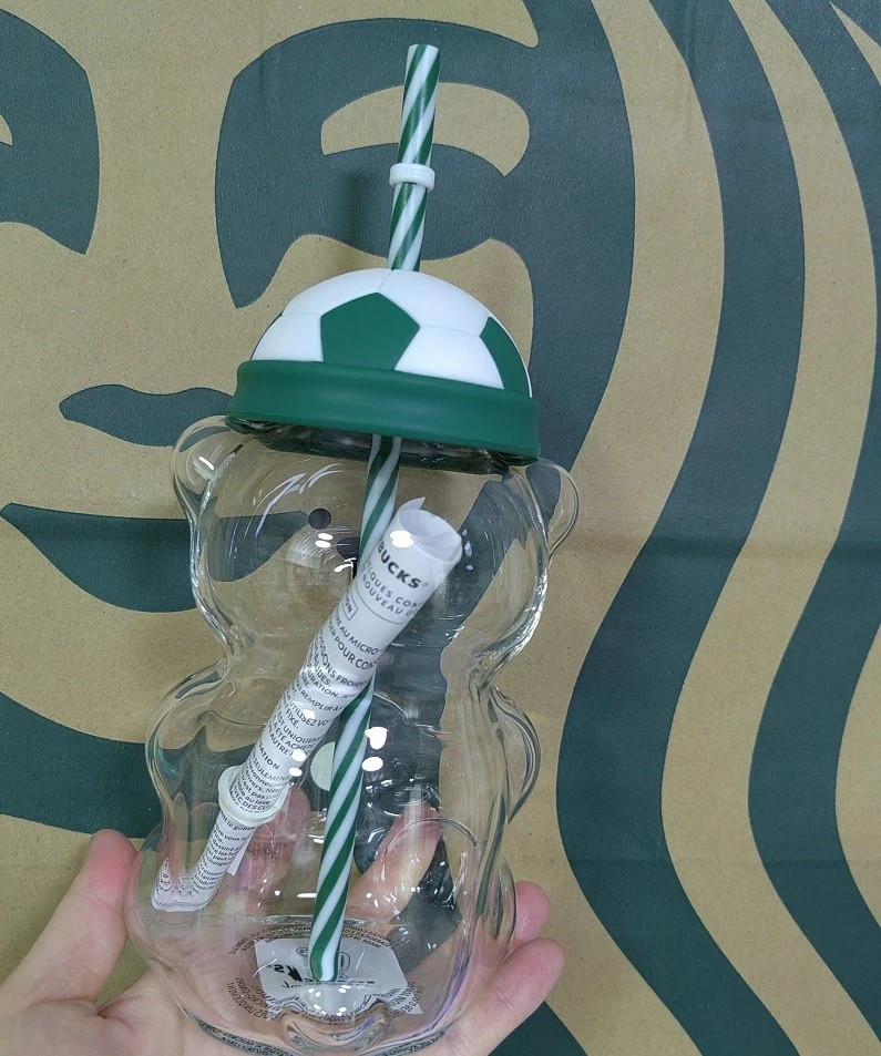 2026 Starbucks FIFA World Cup Bearista Bear Straw Cup With Football Cap Lid 20oz