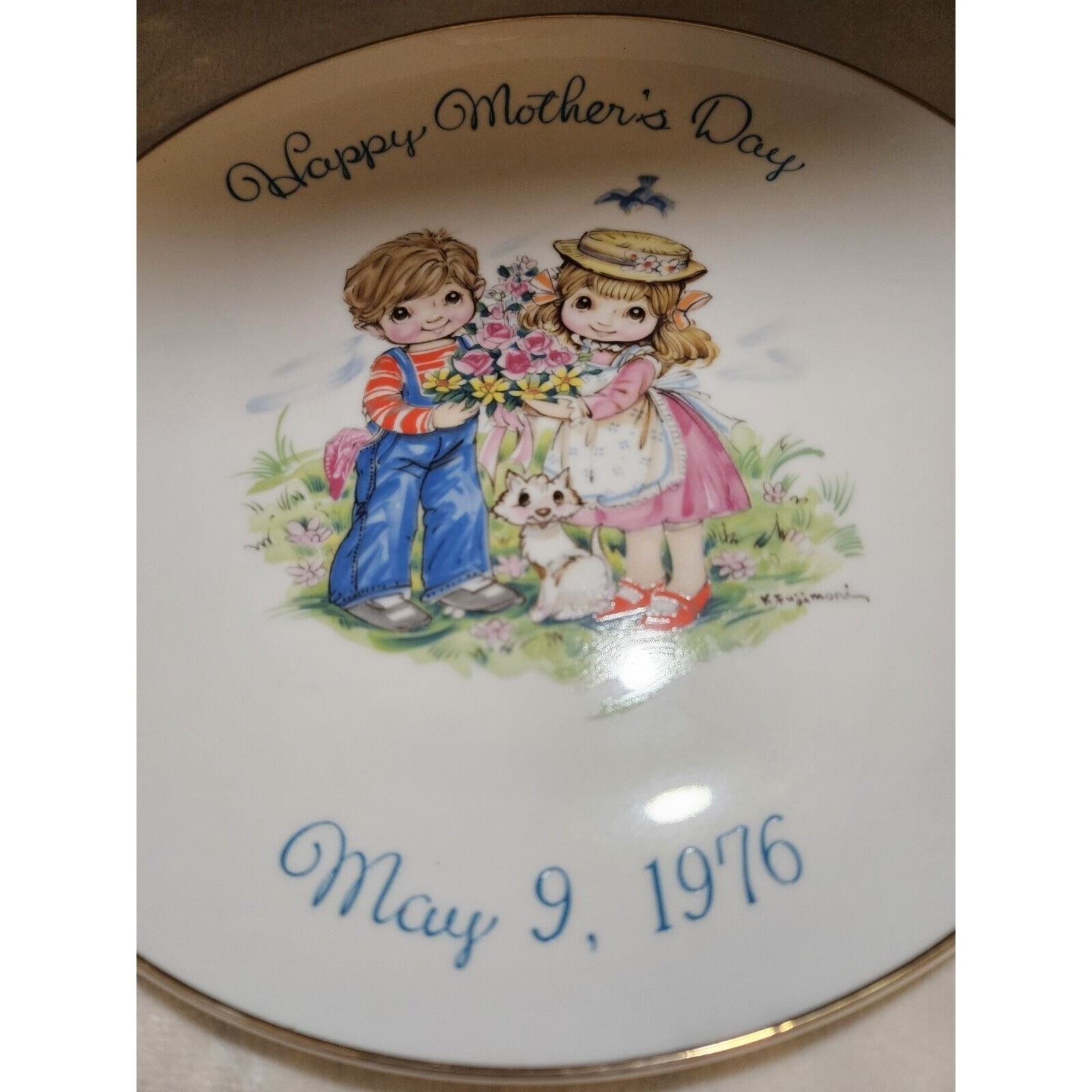 1976 HAPPY MOTHER’S DAY PLATE May 9, 1976 made in Japan VGC VTG Vintage Antique