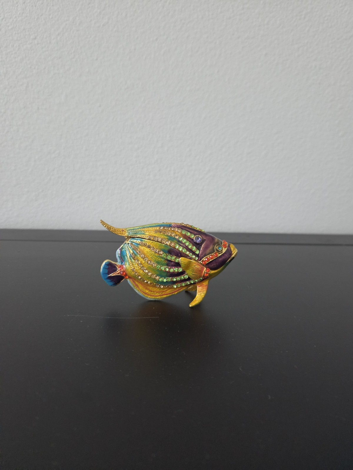Multicolor Enamel Painted Fish Hinged Box