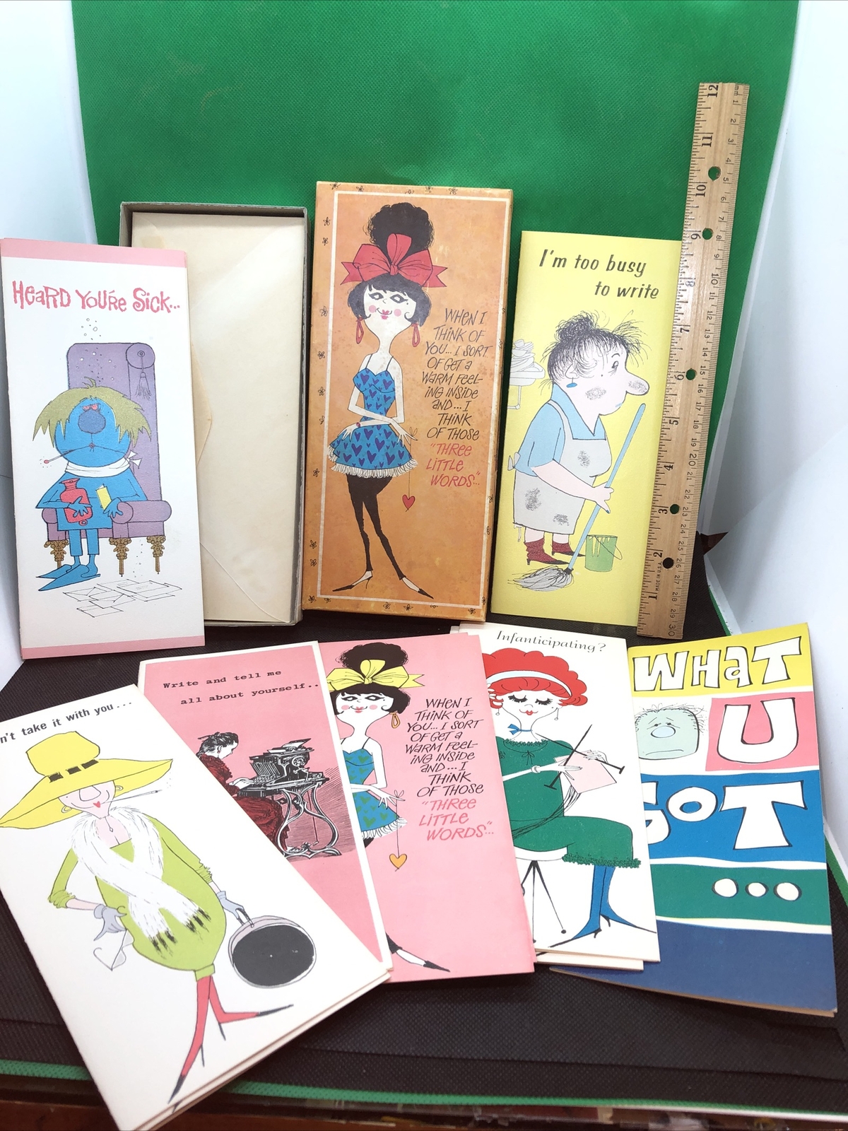 Greeting Cards VINTAGE BOX OF STUDIO SLIMS ALL OCCASIONS UNUSED IN ORIG BOX