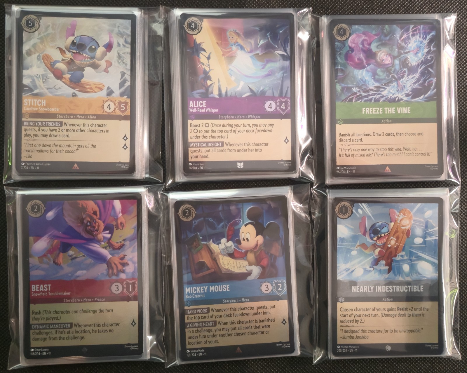 Disney Lorcana Winterspell Foil Lot 112 Cards NM No Dupes