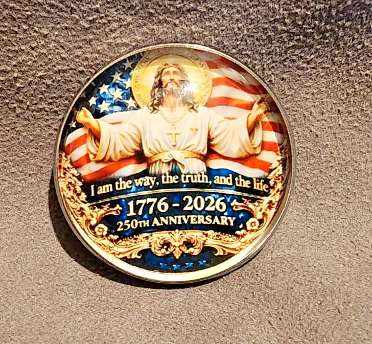 Christian Jesus Lapel/Brooch Pin John 14:6 „I AM THE WAY“ USA 250TH 1776-2026