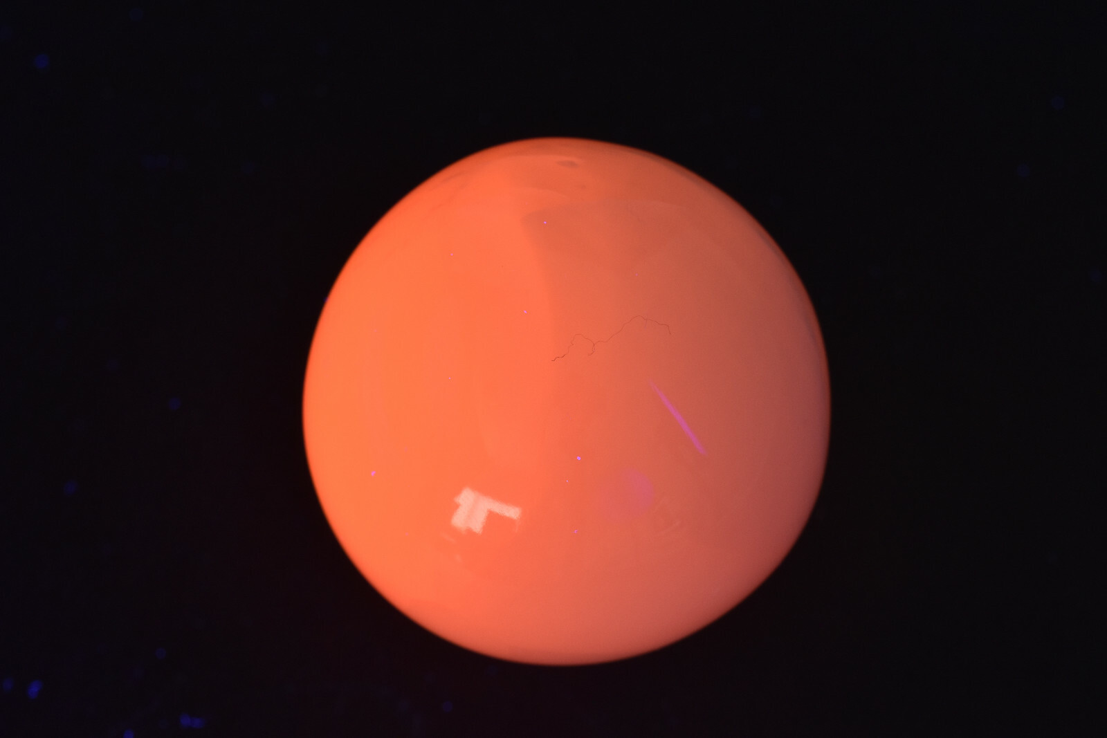 Pink Mangano Calcite Sphere Fluorescent UV Reactive from Pakistan 4.9 cm # S1