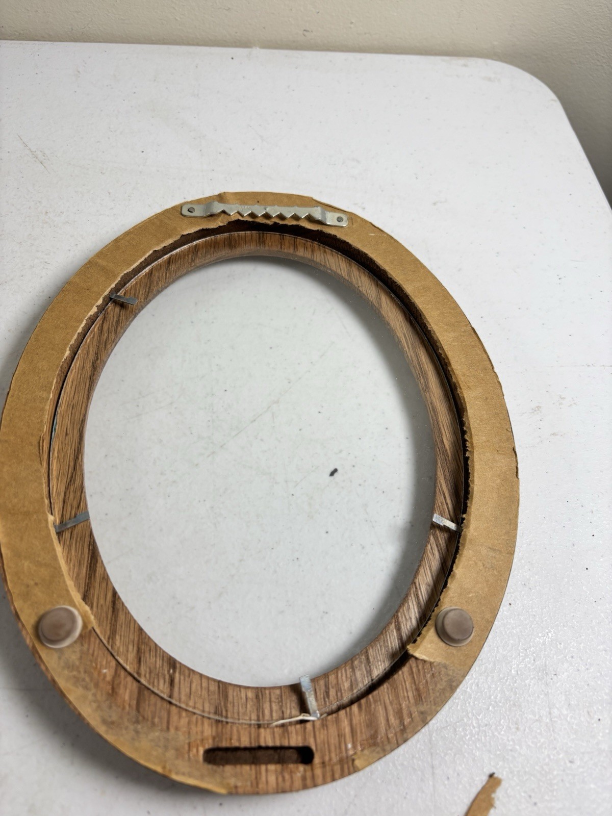 Decorative Oval Hardwood Picture Frame W/Glass 9.5×7.5 For 5×7 Pic Or Art Vinyl