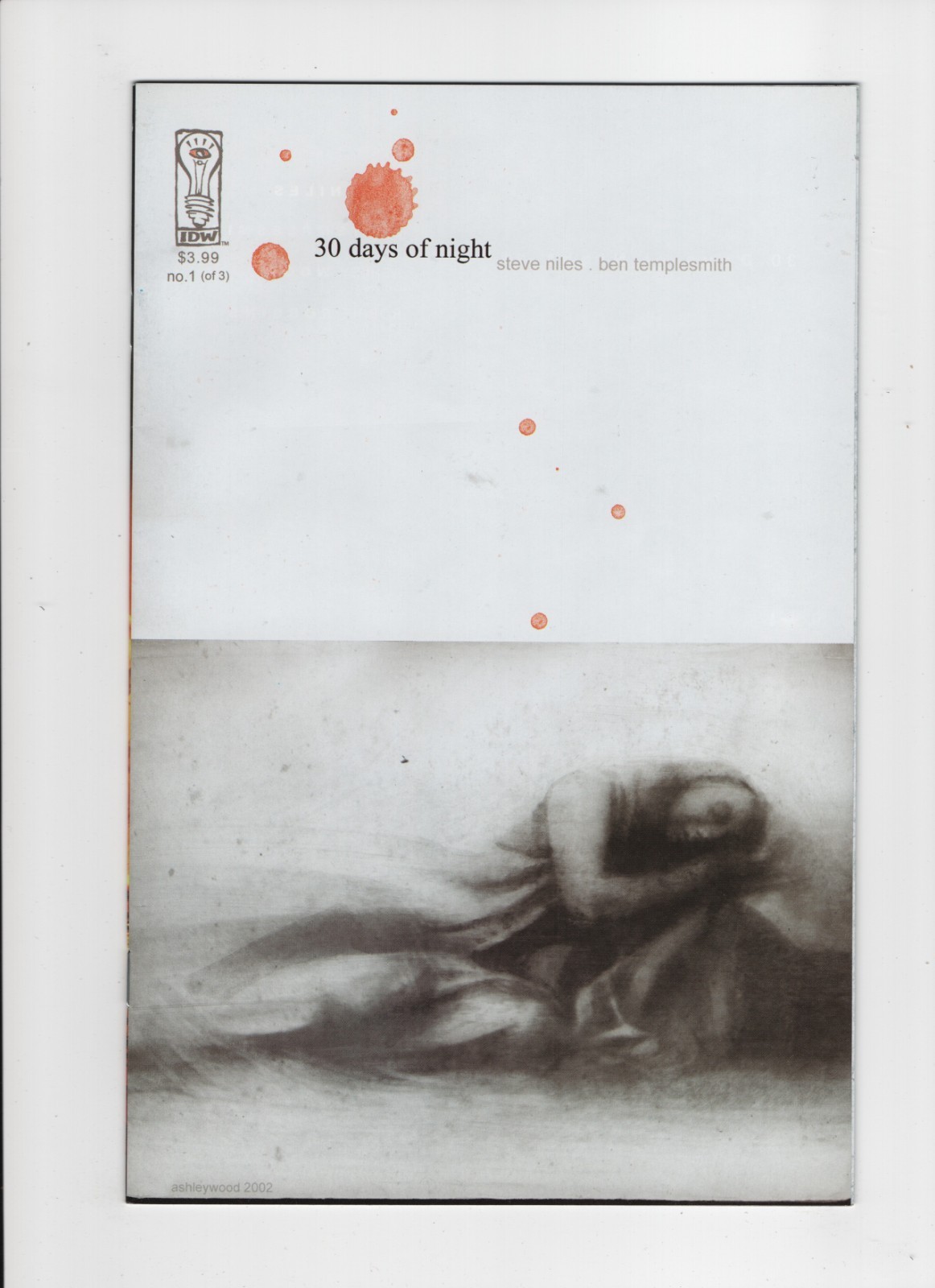 30 Days of Night #1 2nd Print 1st Series Templesmith Niles Horror Comic IDW 2002