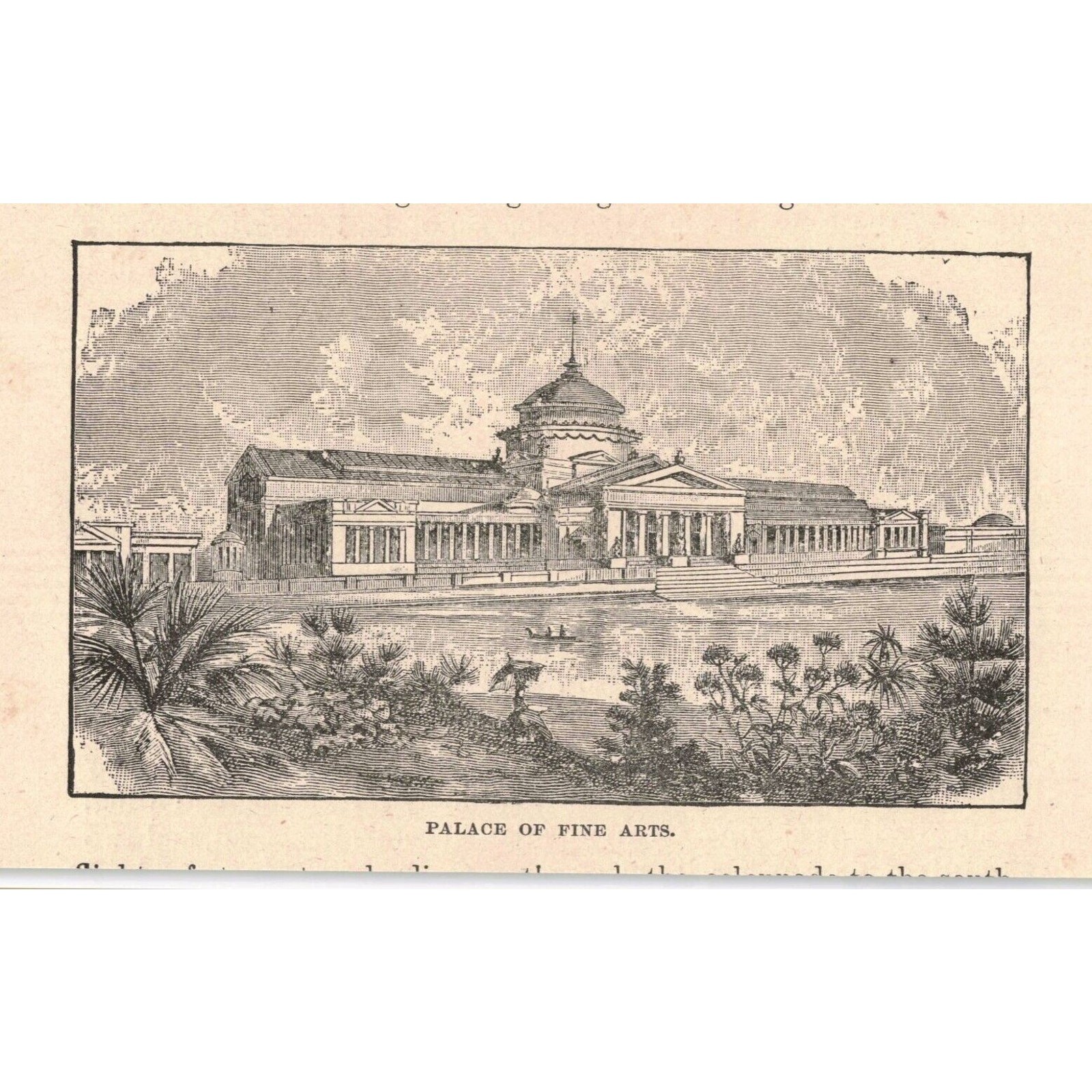 circa 1901 Palace of Fine Arts Lithograph Book Print 2T1-49