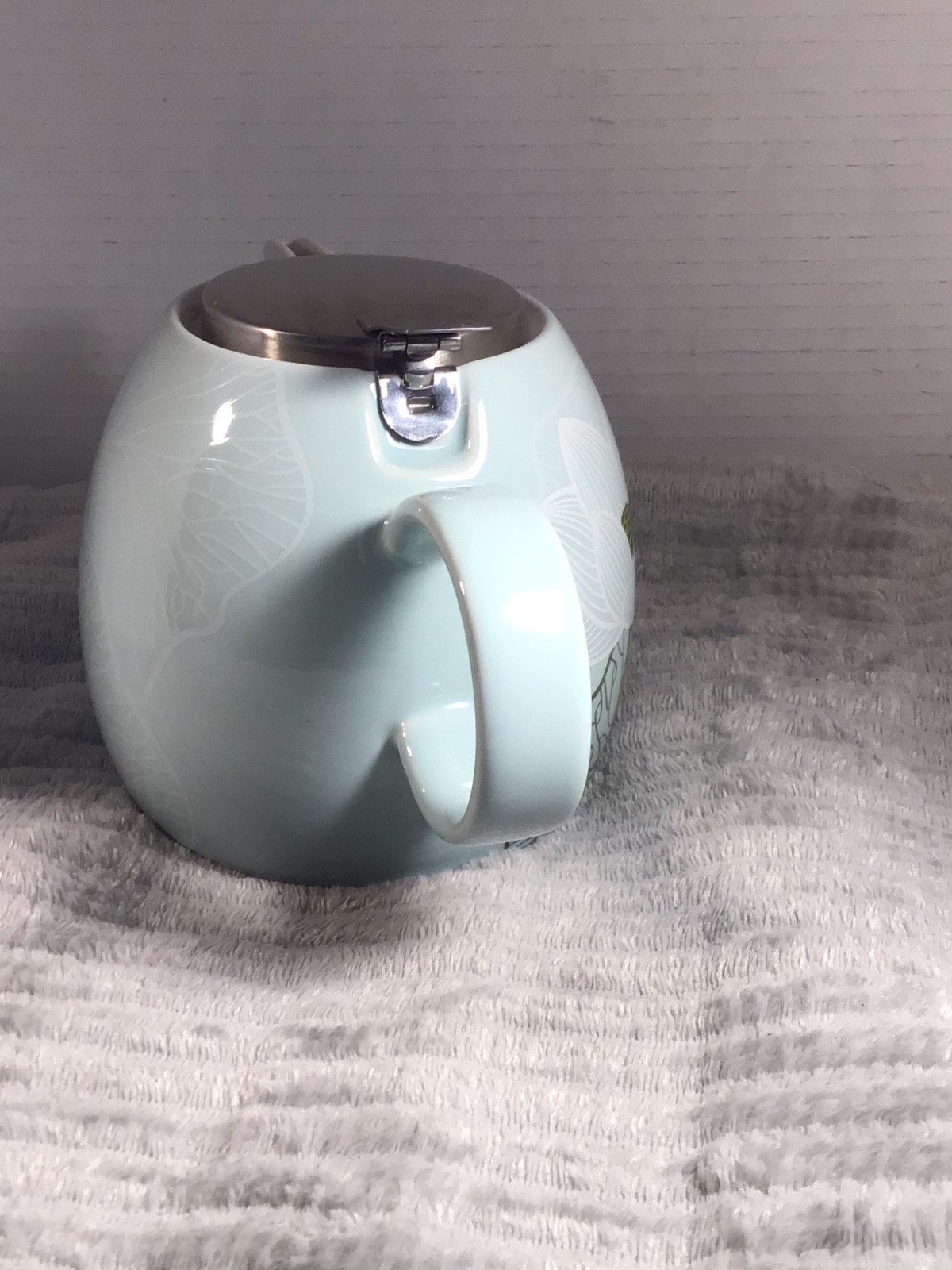 tea pots vintage Mint Green Ceramic Teapot with Stainless Steel Infuser Lid – Mo