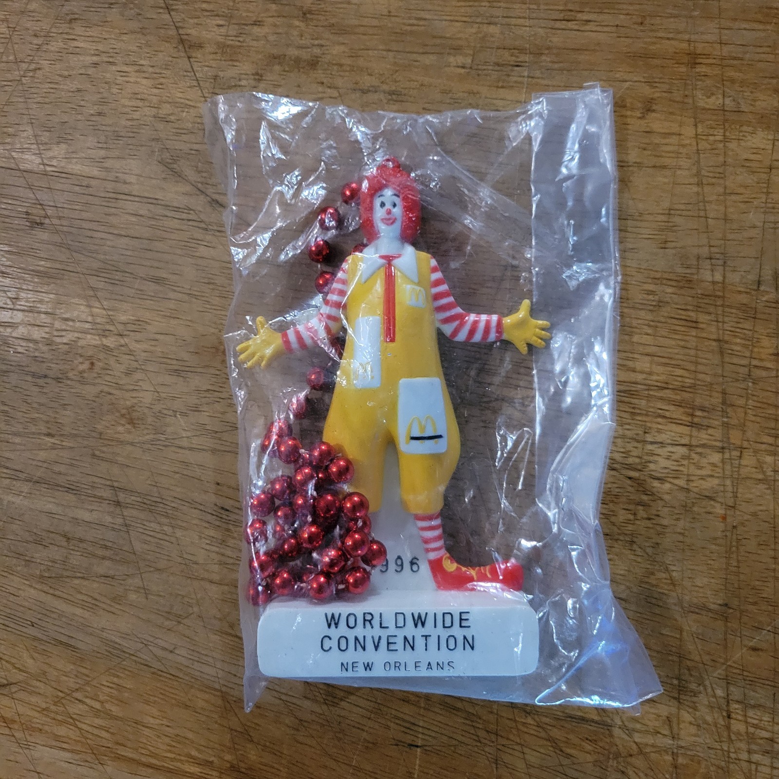 1996 Ronald Mcdonald Necklace Ornament Worldwide 1996 Convention New Orleans