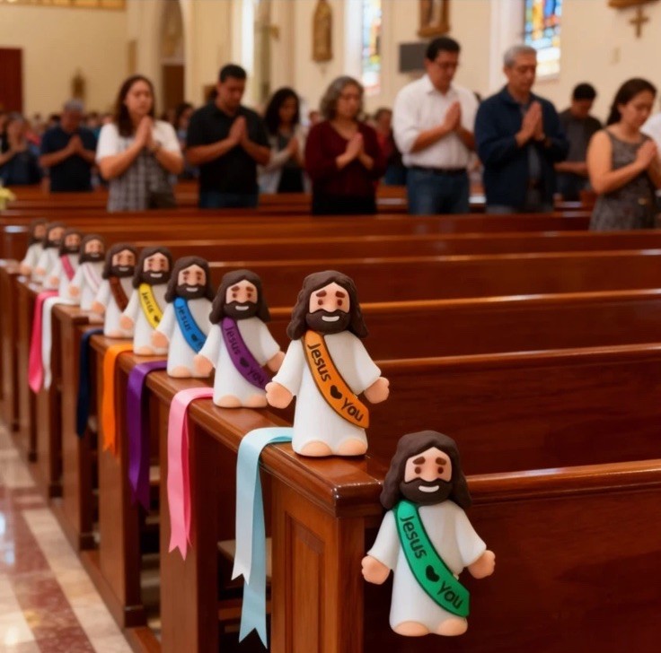 10 Pack Mini Figures Jesus Loves You Original Bulk Lot Figurines Little Small