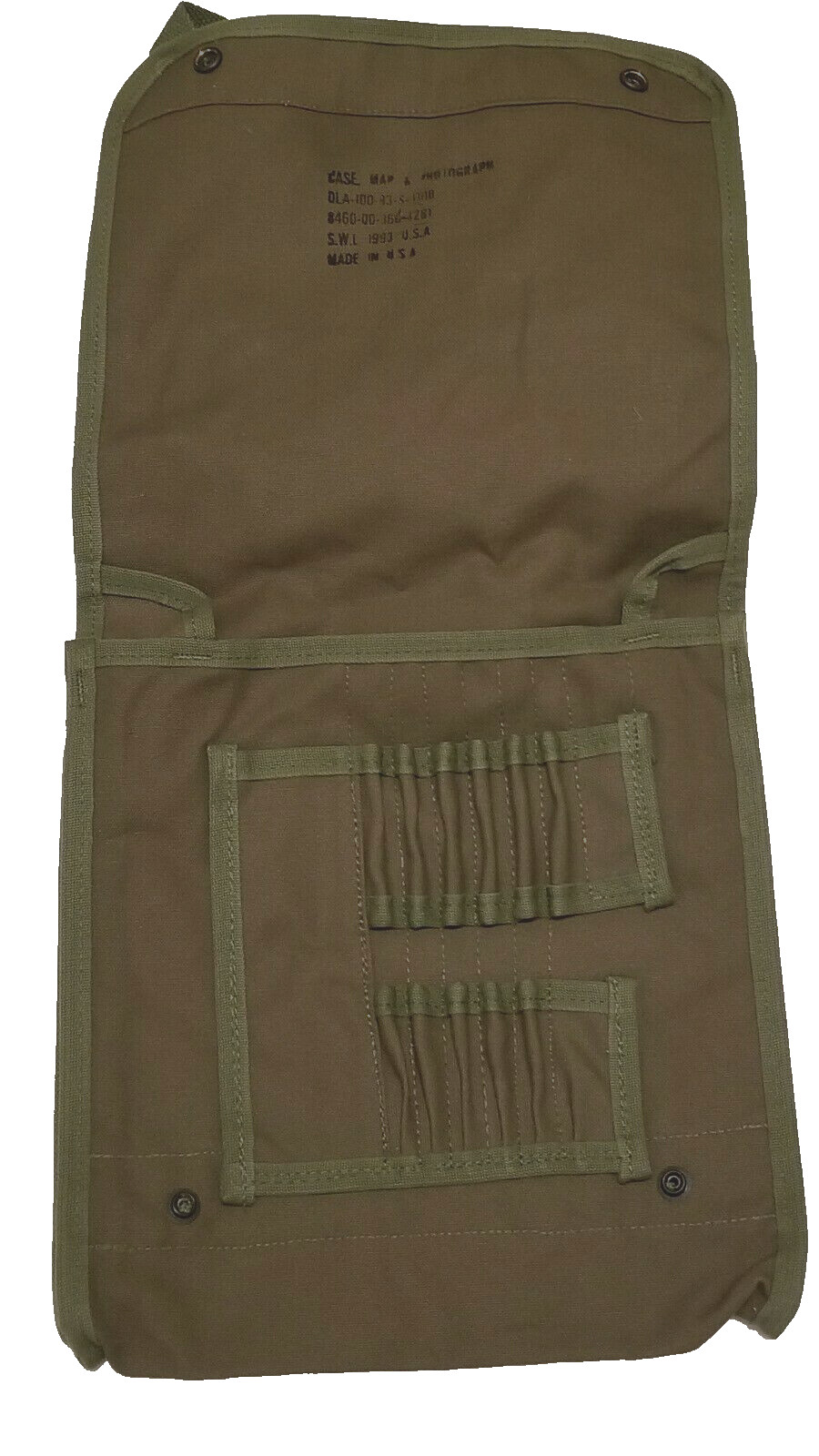 US Made Canvas Map & Photograph Case with Adjustable Shoulder Strap Free Ship