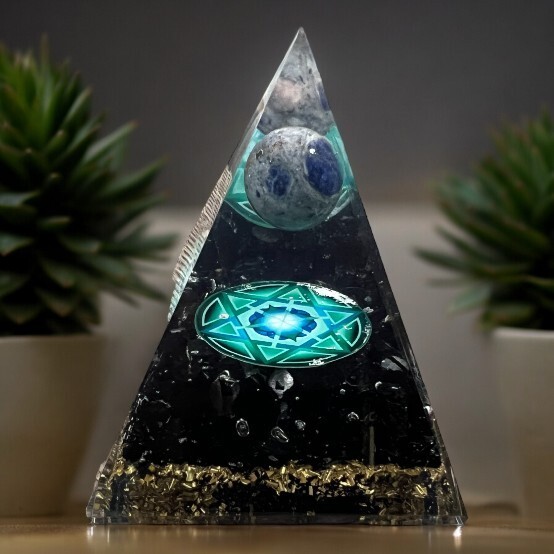 Orgone Pyramid Crystal Healing Stone , Energy Generator Healing Crystals