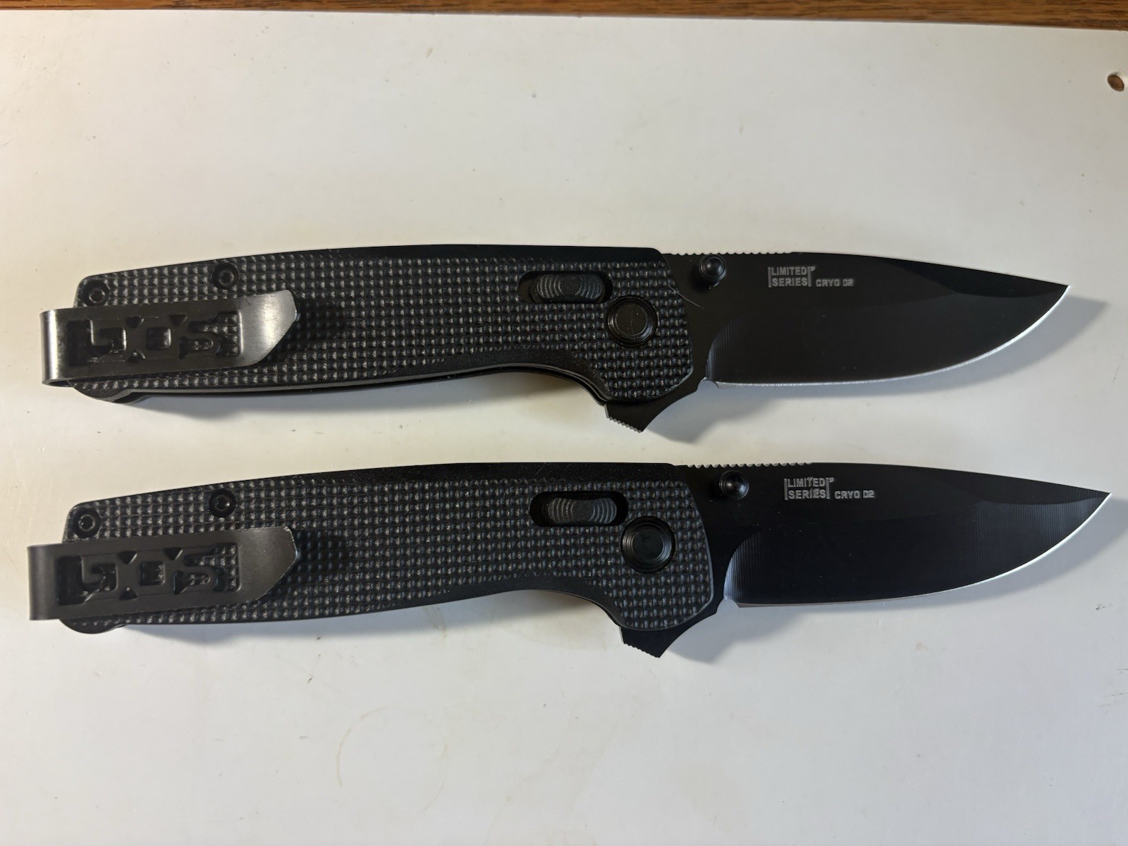 2-SOG Terminus XR Style 2.75”D2 Black Blade Folding Knife Flipper EDC Pocket NEW