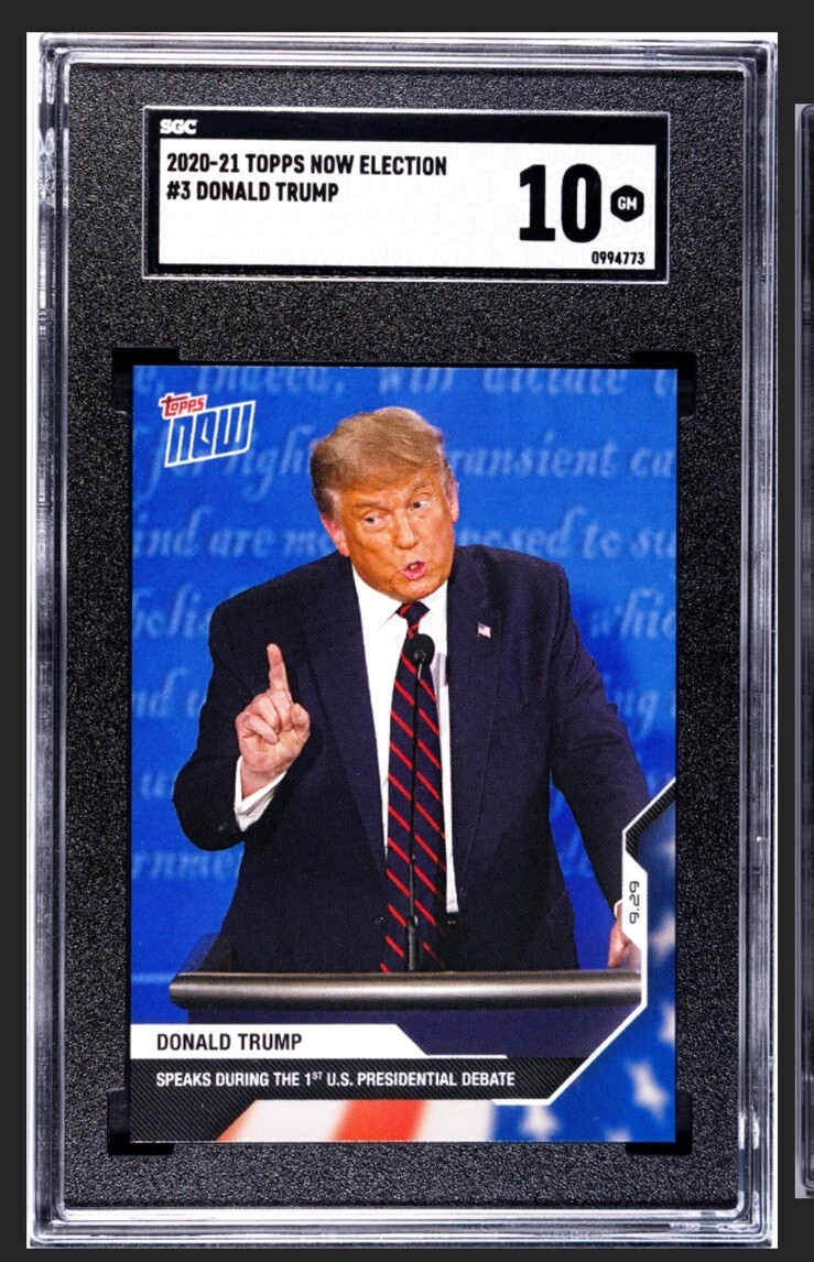 2020 Topps Now Election Donald Trump 1st Debate 3 SGC 10 Gem Mint Free Shipping