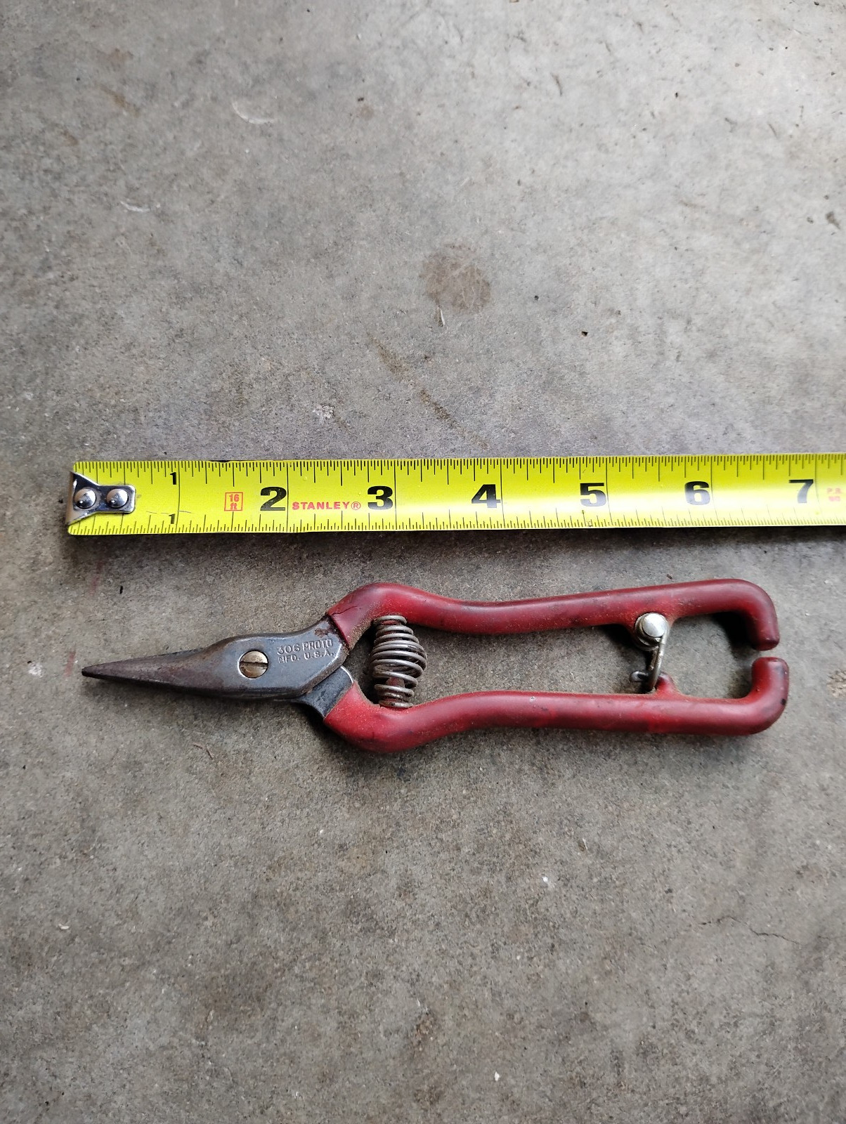 Vintage PROTO 306 Small 1″ Blade Tin Snips Metal Shears Cutters USA