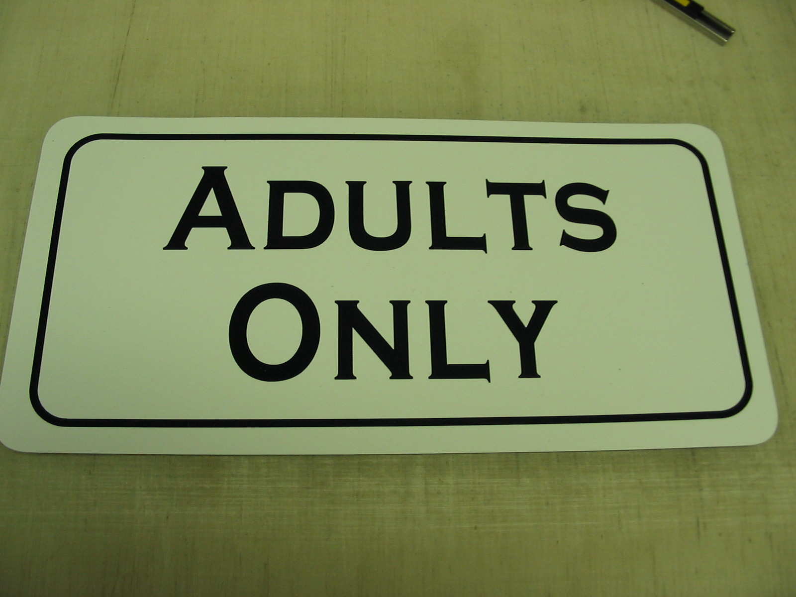 ADULTS ONLY Sign 4 Pool Hall Dance Bar Golf Club Poker Room Sex Shop Garage Bike