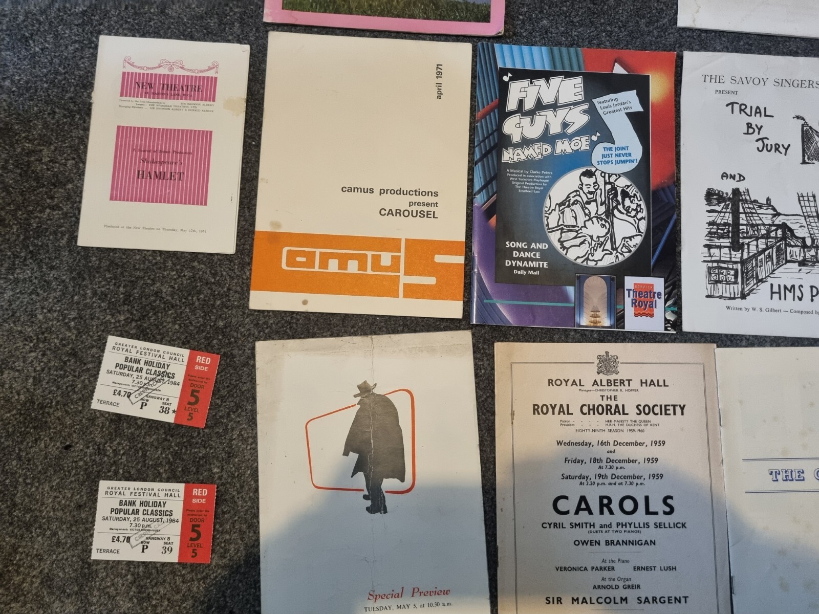 Joblot of Theatre Programmes & Tickets Stubs