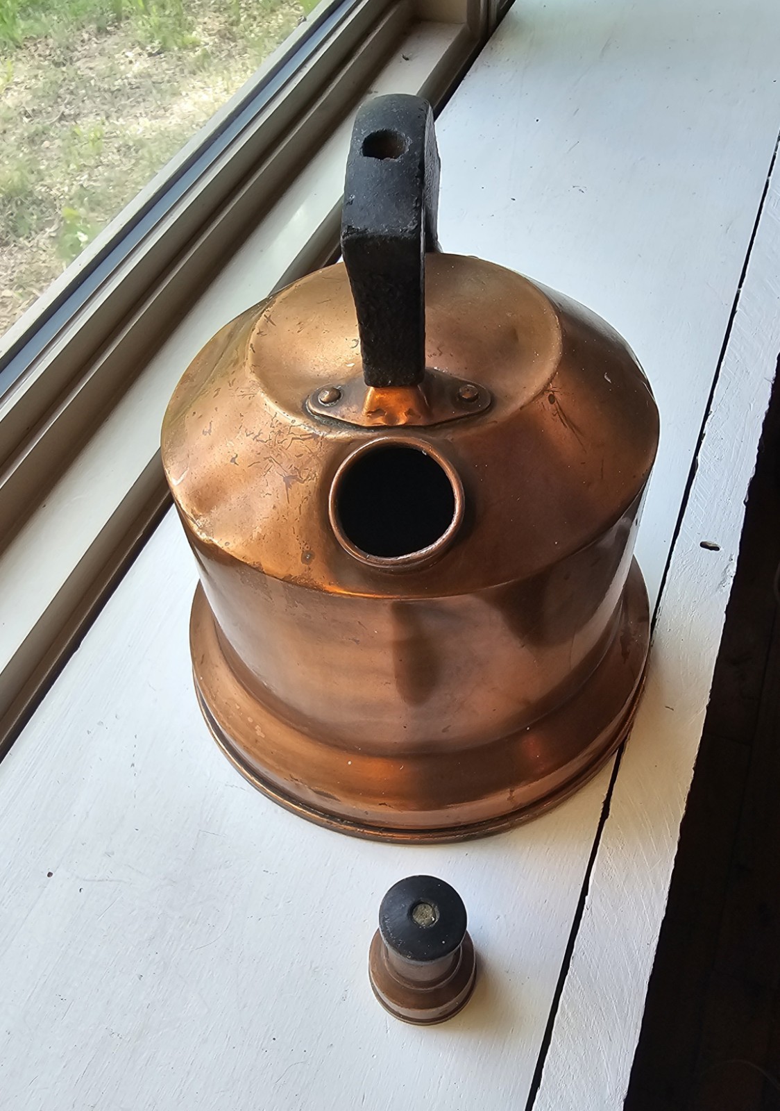 Solid Copper Tea Kettle Antique 8×8 Spout Included Beautiful Design