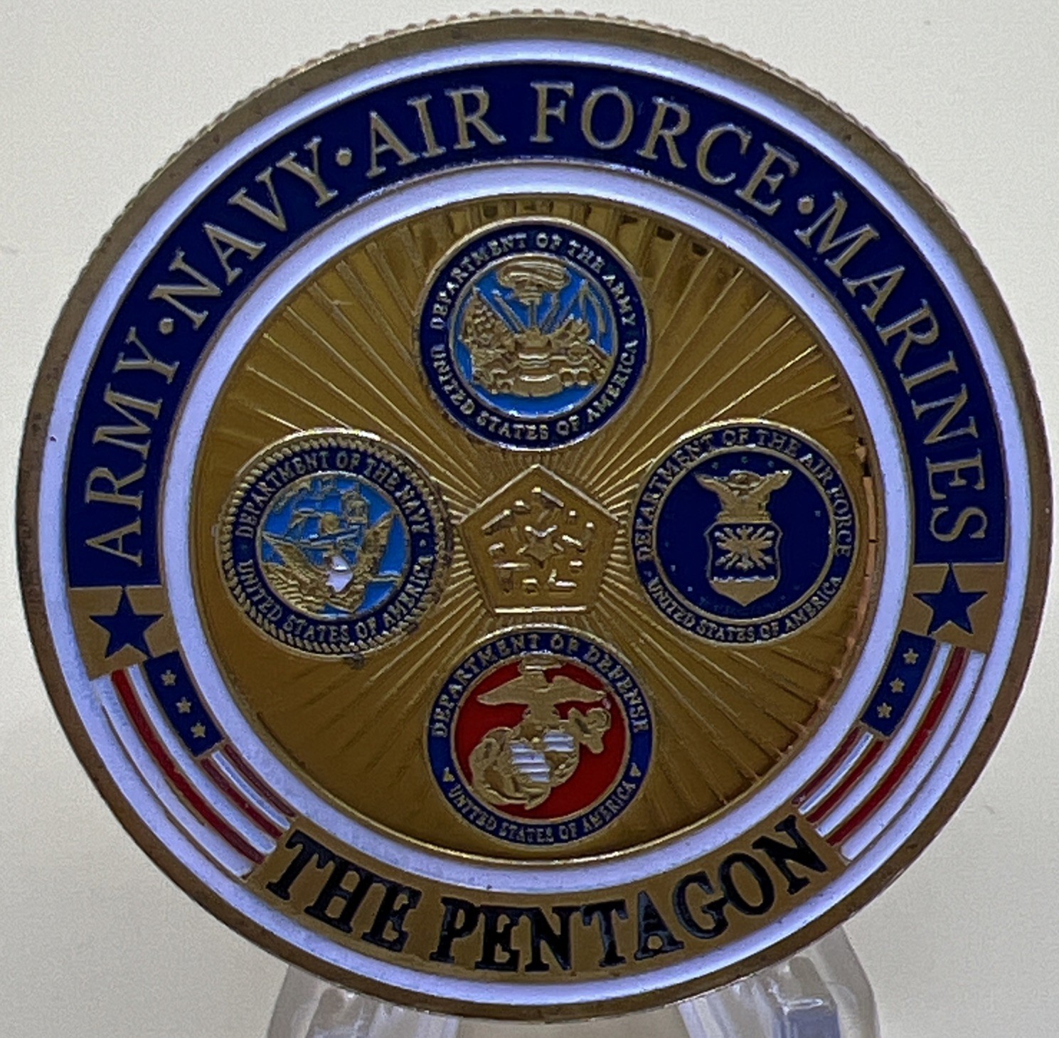 *Rare United States Department Of Defense Challenge Coin Comes In Clear Capsule