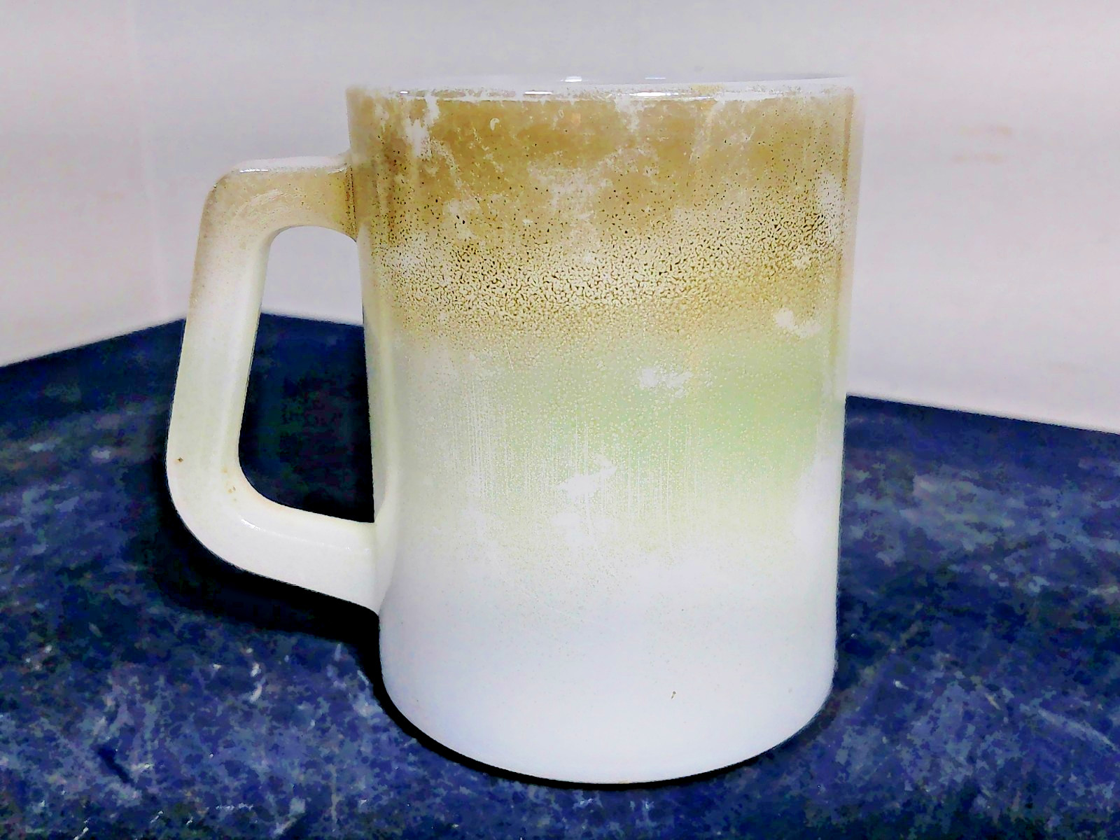 Vintage Federal Glass Co Mug Color Fade Multi Color