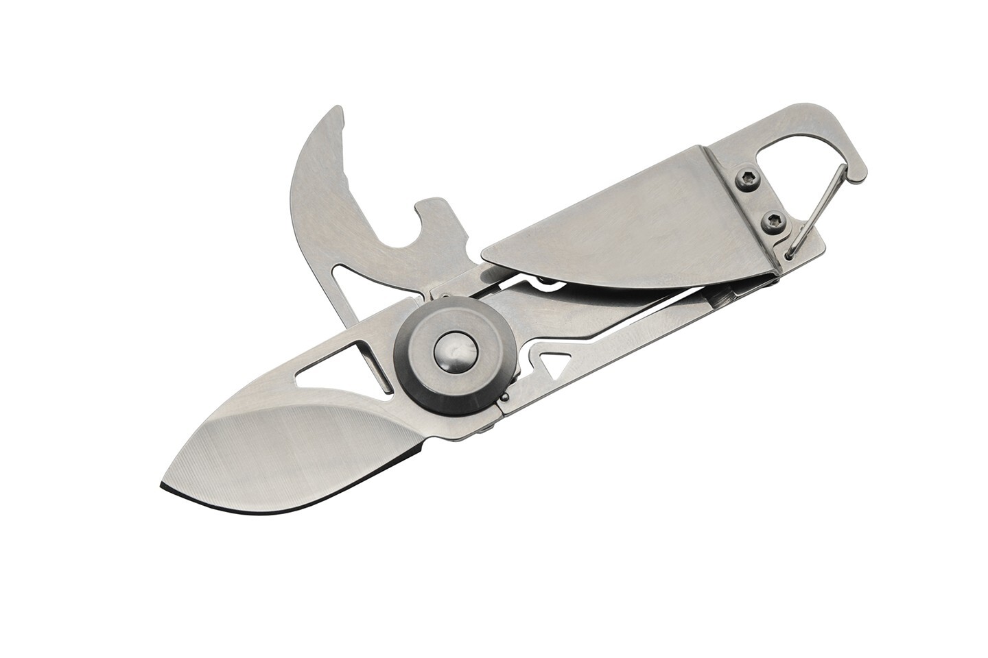 Folding Pocket Knife | Silver Money Clip Wallet Carabiner Sharp Blade EDC Gift