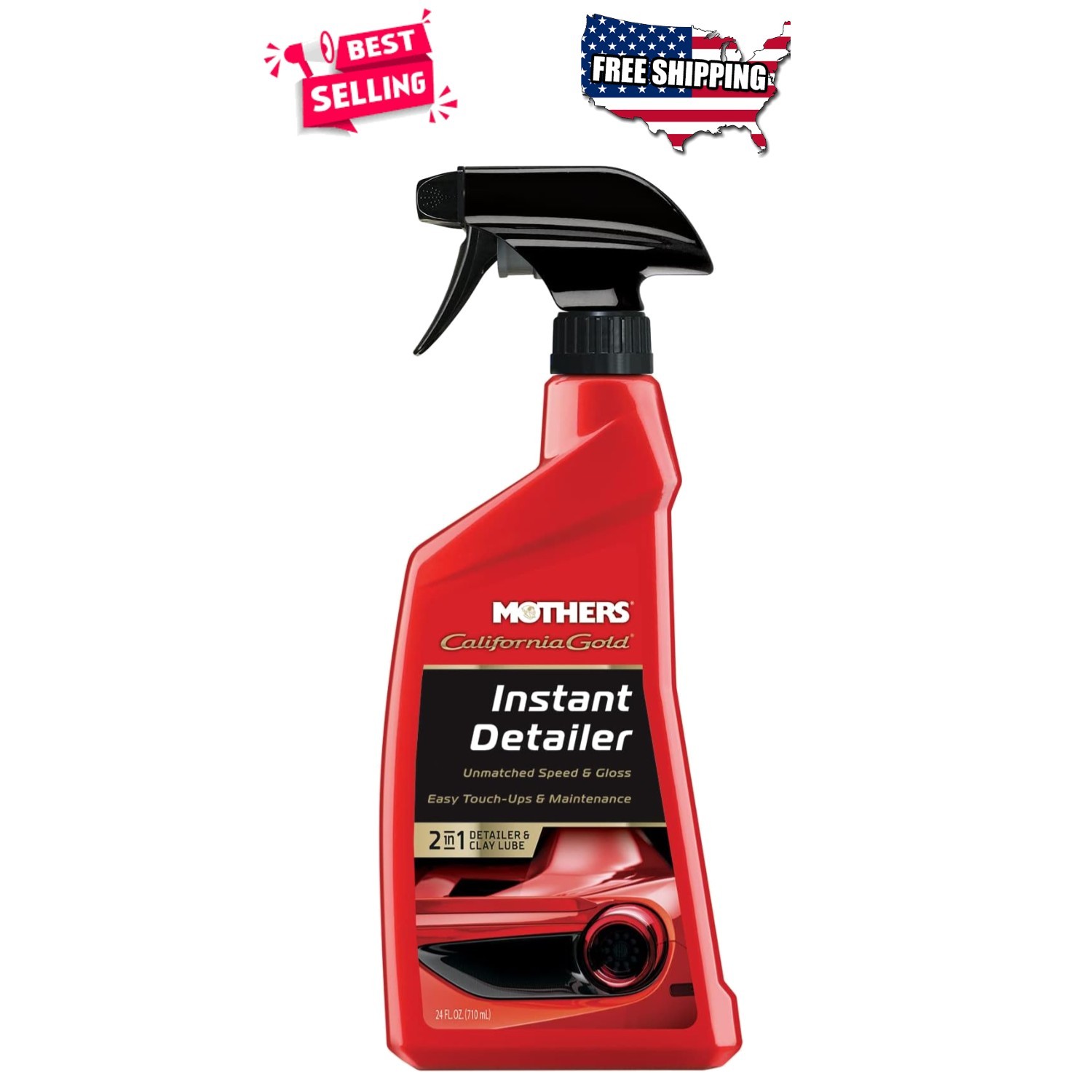 Instant Detailer Spray 24oz Automotive Exterior Quick Dust Fingerprint Remove…