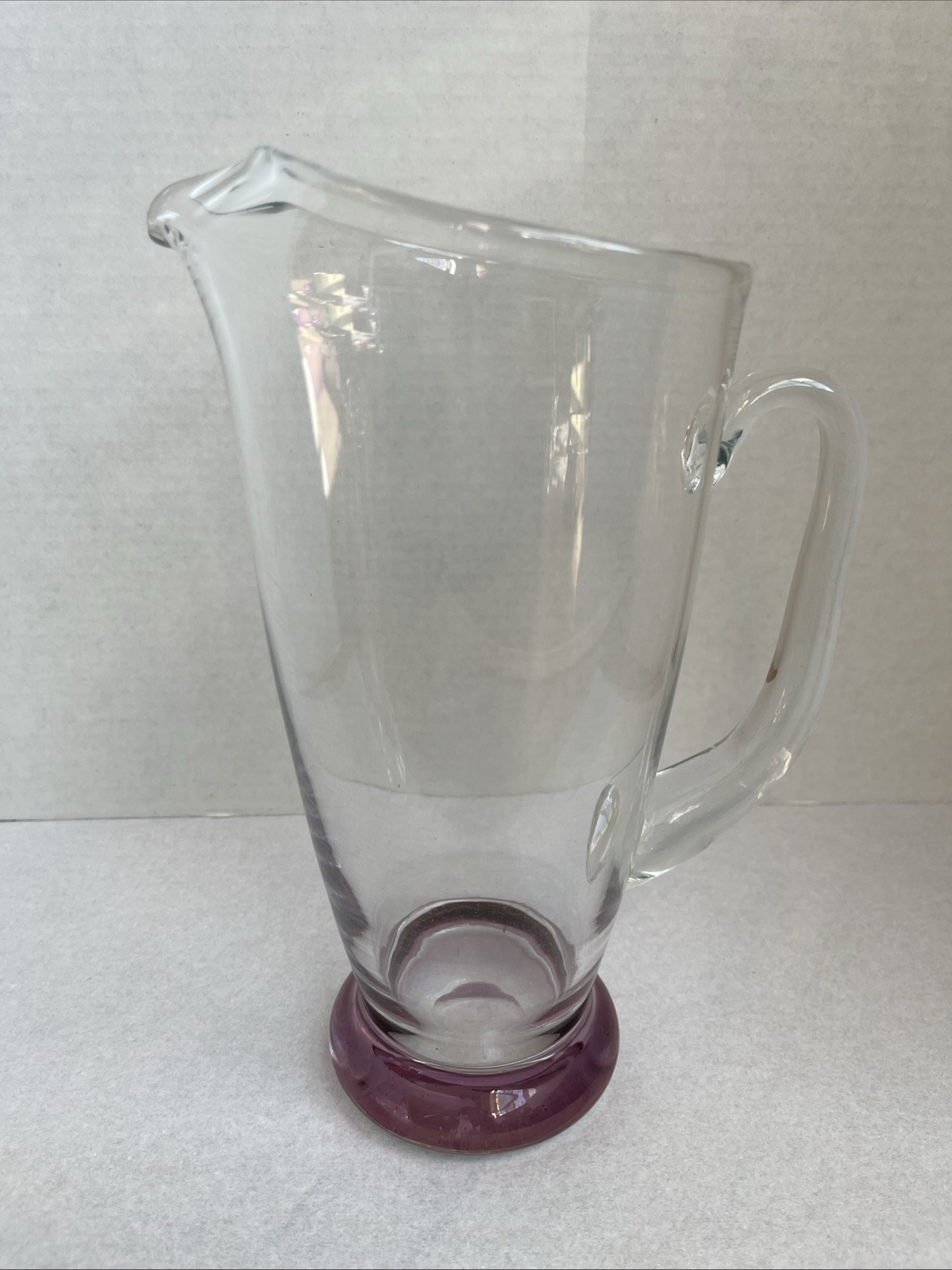 Vintage Martini Pitcher Purple To Pink Clear Glass France Ombré