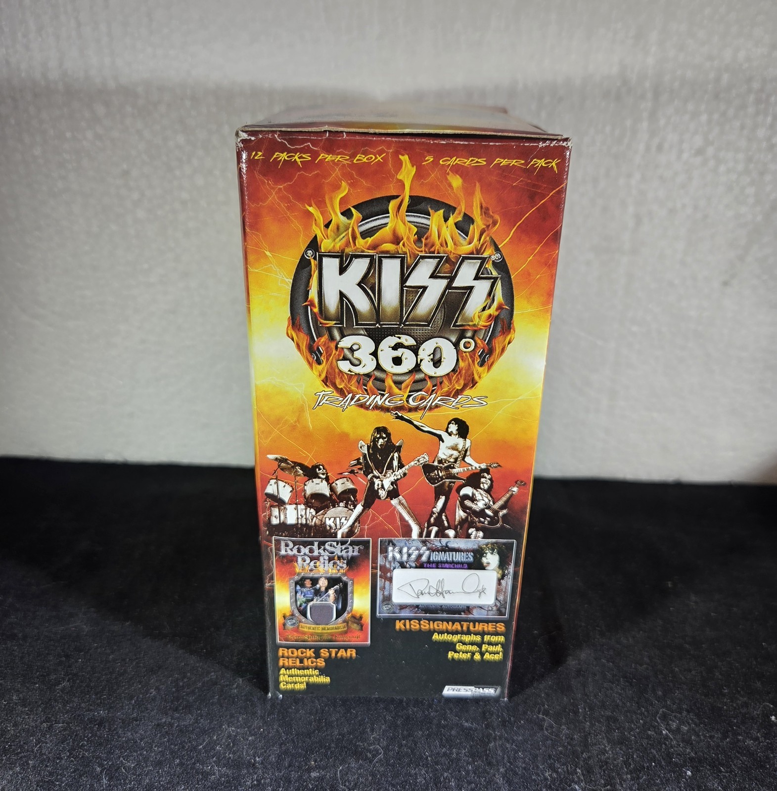 2009 KISS 360 Trading Cards – Lot of 12 Sealed Packs in Open Blaster Box
